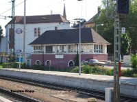 20130716-B026  Altes Stellwerk in Offenburg an der Bahnhofsausfahrt in Richtung Freiburg (Breisgau) und Schwarzwald.